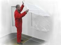 statische Haftfolie für Lackierkabine
